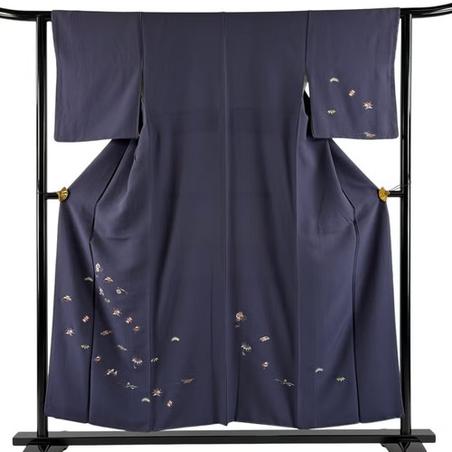Japanese kimono tsukesage - japanese, blue