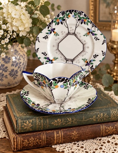 Shelley queen anne teacup trio - anne,