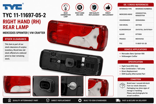 Tyc rear tail lamp - tyc,